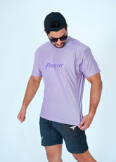 Purple Mesh V-Neck